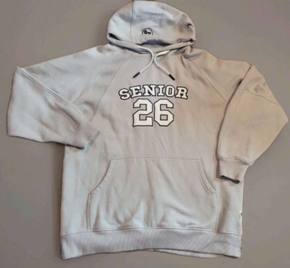 Senior Class of 2026 Hoodie Graduation High School College Pullover Gray Large